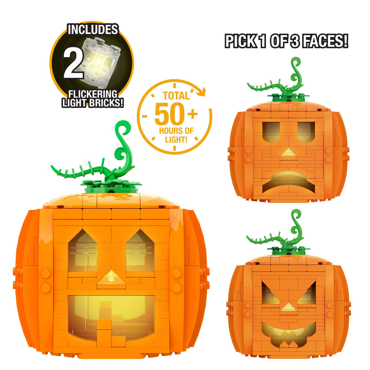 Jack-O-Lantern Pumpkin Halloween Building Set 233pc