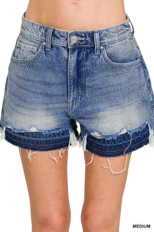 Distressed Denim Shorts