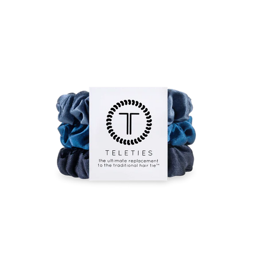 Midnight Rain Small Silk Scrunchies - Small