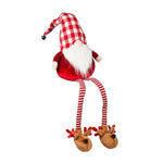 Fabric Gnome with Dangling Legs and Reindeer Slippers