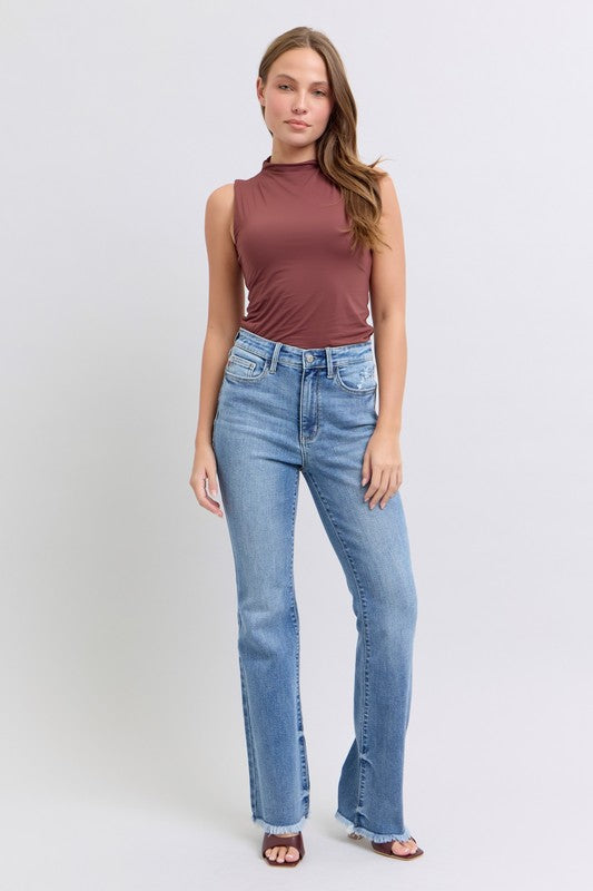 Judy Blue HW Bootcut with Fray Hem