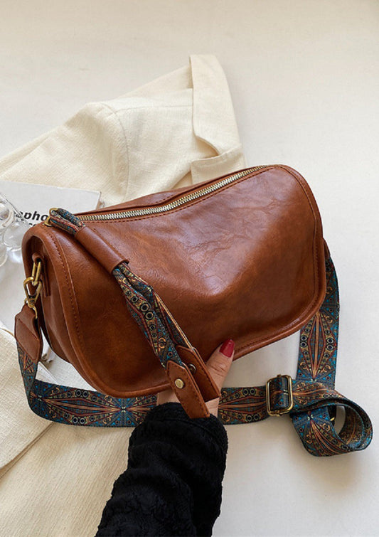 Patterned Strap Shoulder Bag