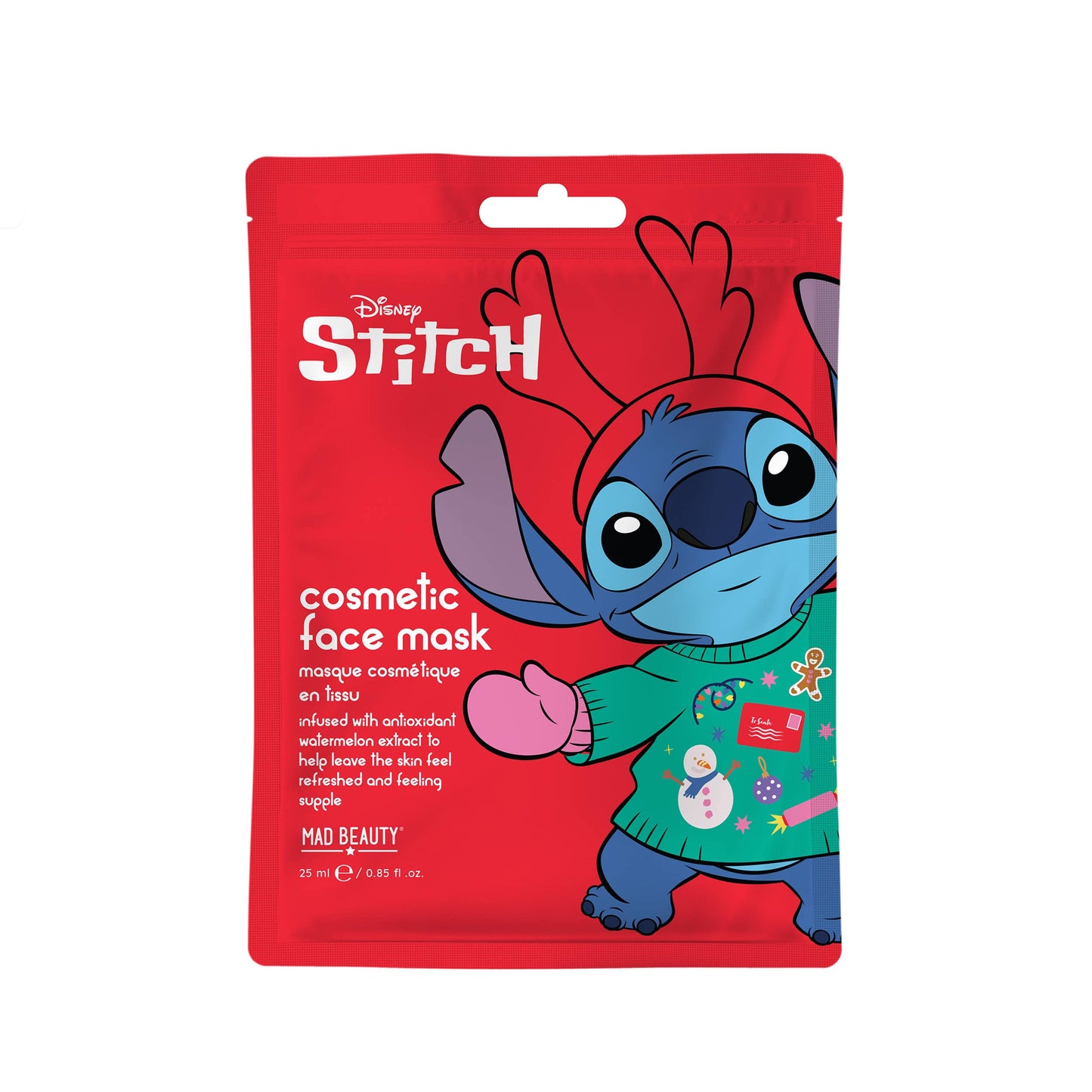 Mad Beauty Disney Stitch at Christmas Face Mask