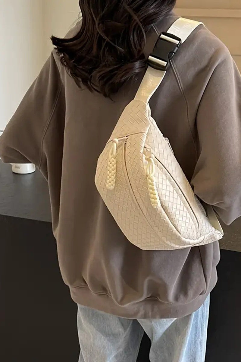 Vegan Leather Woven Atlas Crossbody Bum Bag