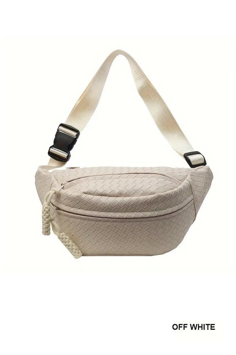 Vegan Leather Woven Atlas Crossbody Bum Bag