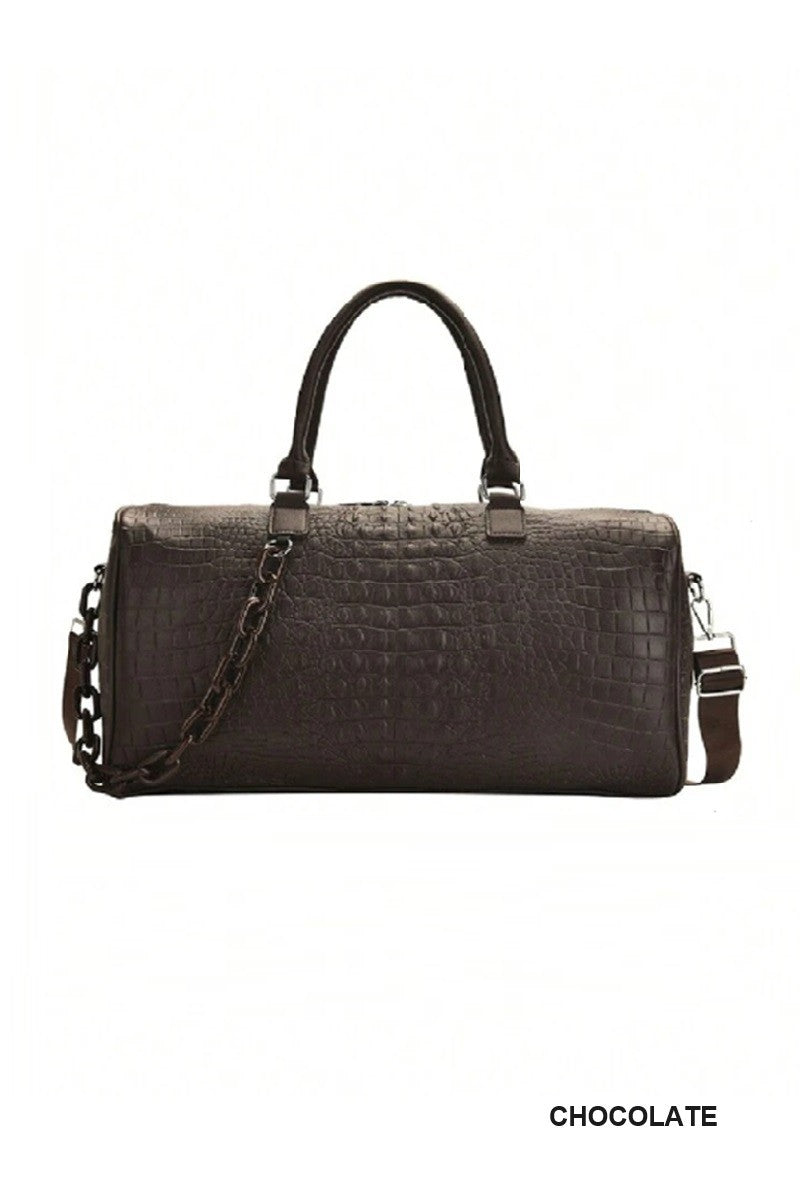 Vegan Leather Weekender Travel Duffle Bag