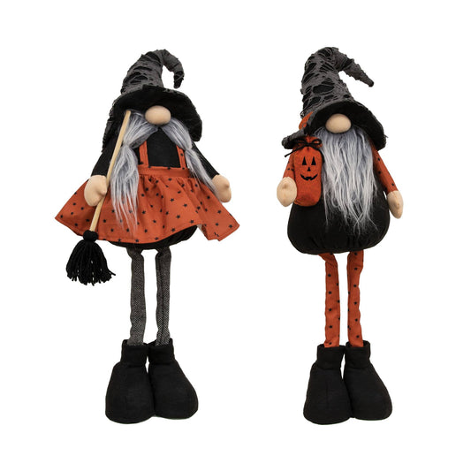 Mr & Mrs Halloween Star Standing  Gnome 2 Asstd