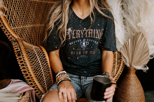 Dead to Me Bleached V-neck