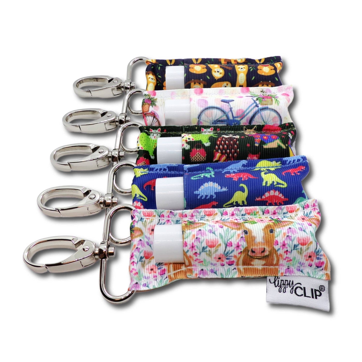 Floral Cow LippyClip® Lip Balm Holder for Chapstick