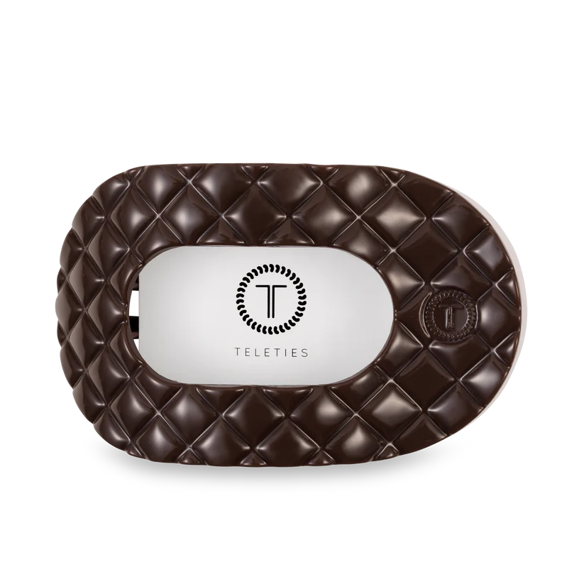 Truly Taupe Quilted Flat Round Hair Clip