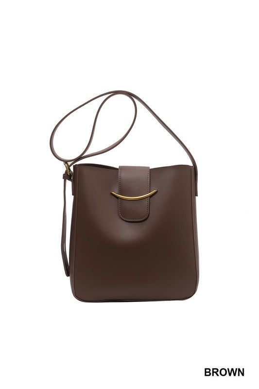 VEGAN LEATHER CROSSBODY SHOULDER MESSENGER BAG