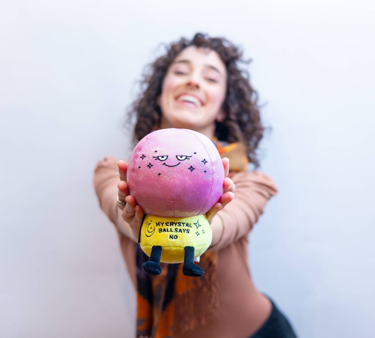 Crystal Ball Plush "My Crystal Ball Says No"