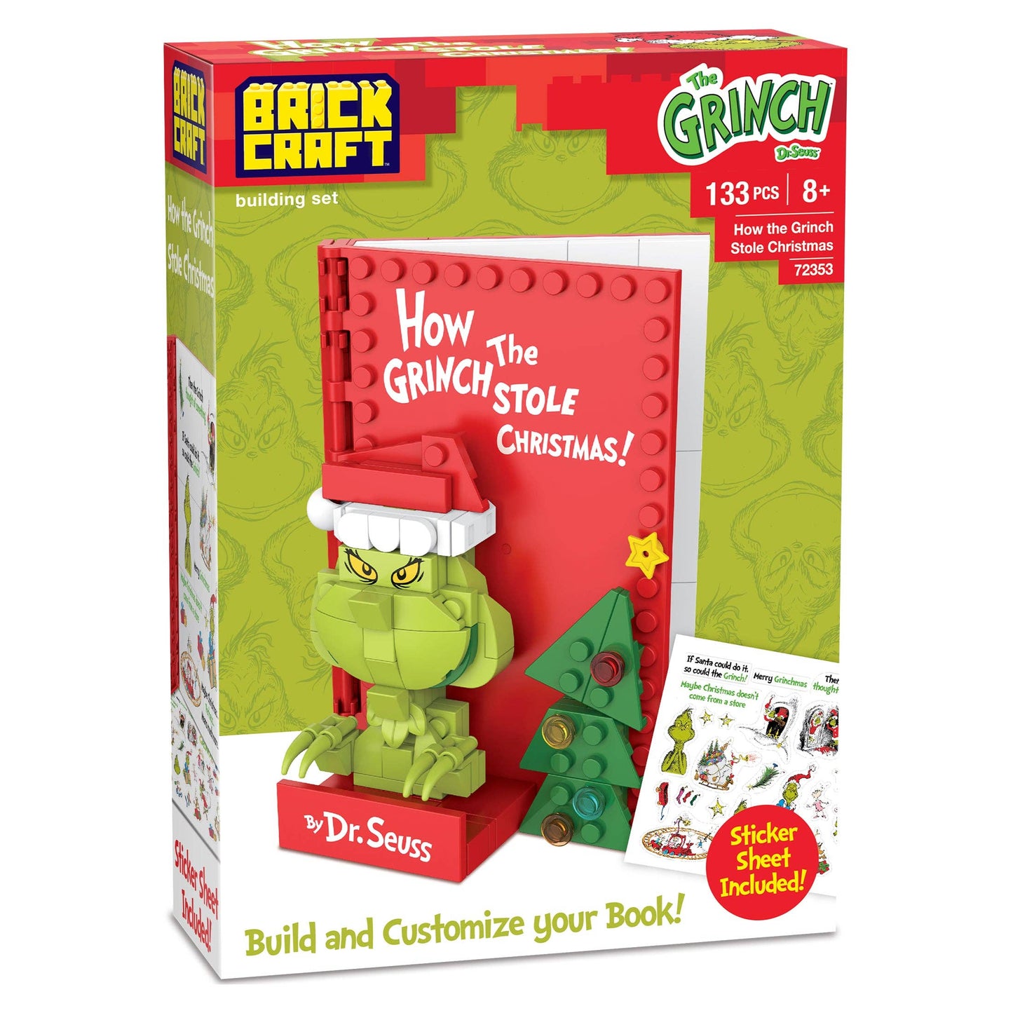 Grinch Stole Christmas 3D Book Building Set 133pc