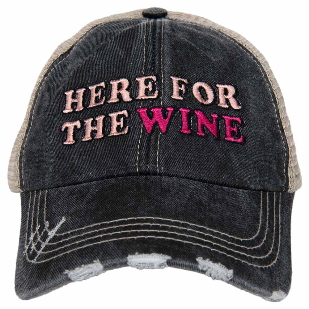 Here For The Wine Trucker Hat