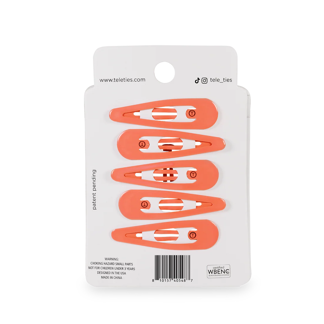 Coral Craze Snap Clips (6Ct)