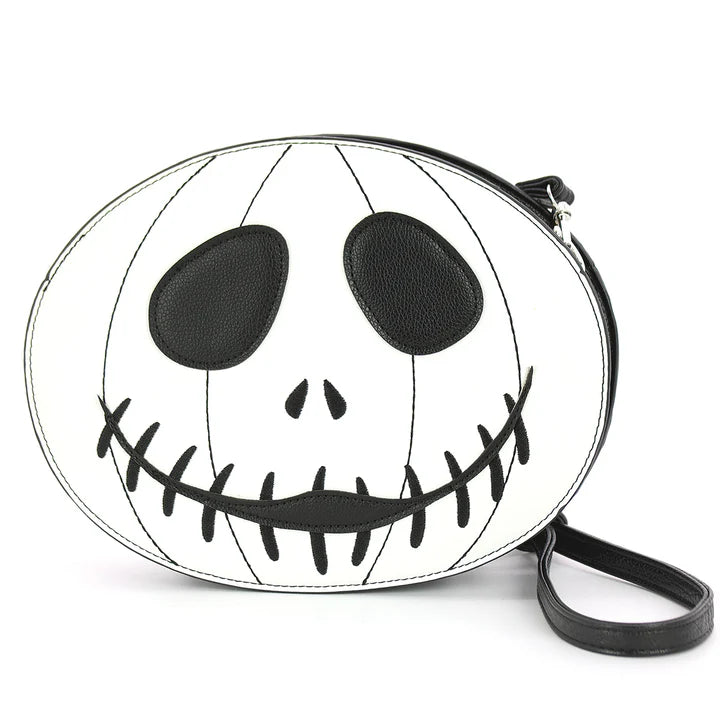 Glow in the Dark White Jack O Lantern Shoulder Bag