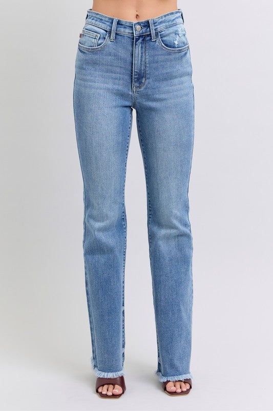 Judy Blue HW Bootcut with Fray Hem