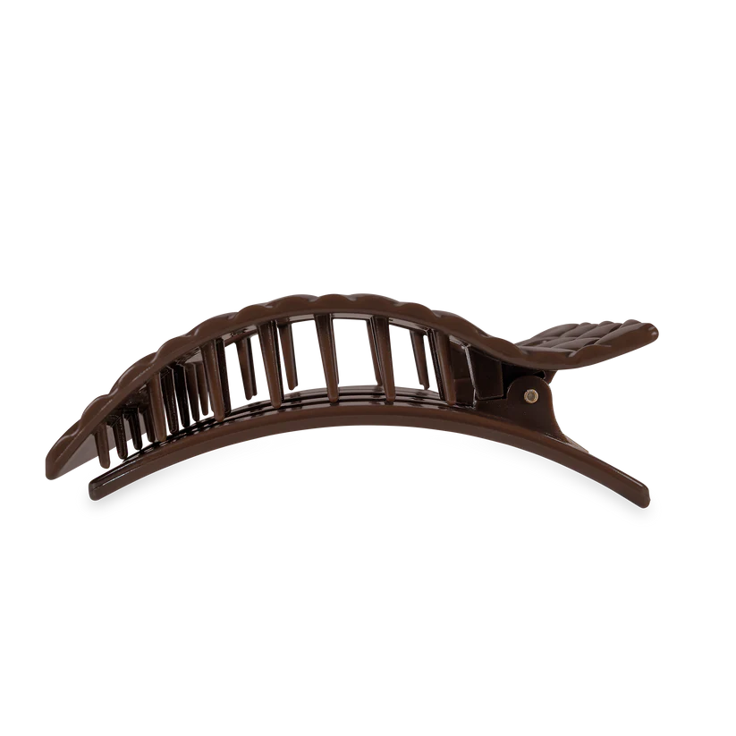 Truly Taupe Quilted Flat Rectangle Hair Clip