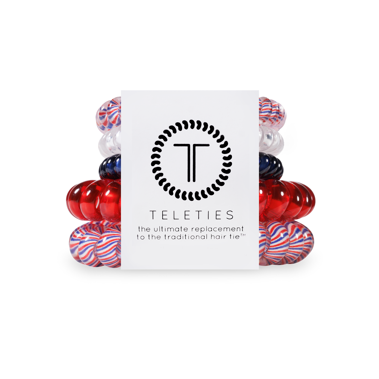 Star Spangled Bash - Spiral Hair Coils, Hair Ties, 5-pack