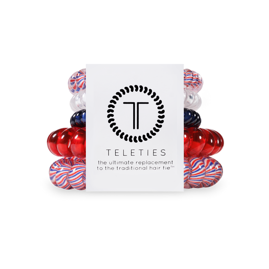 Star Spangled Bash - Spiral Hair Coils, Hair Ties, 5-pack