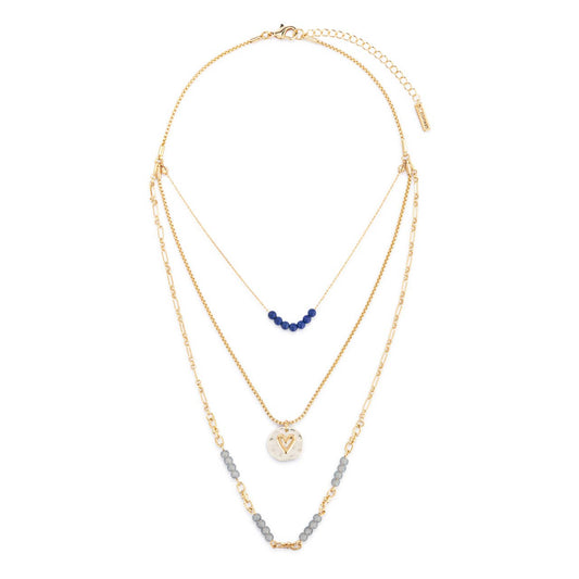 Beaded Love Necklace - Indigo