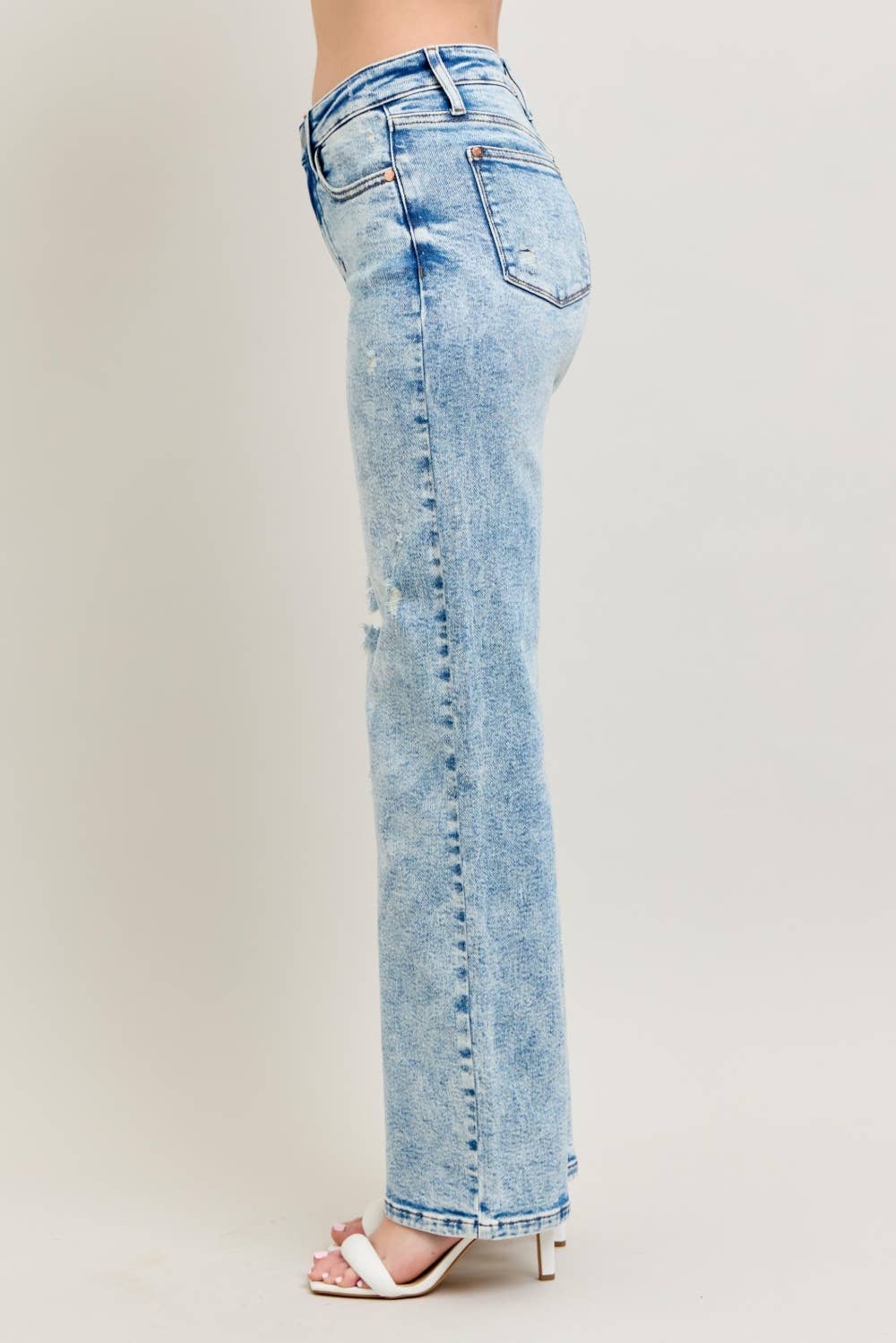 Judy Blue High Waist Mineral Wash Destroy 90's Straight