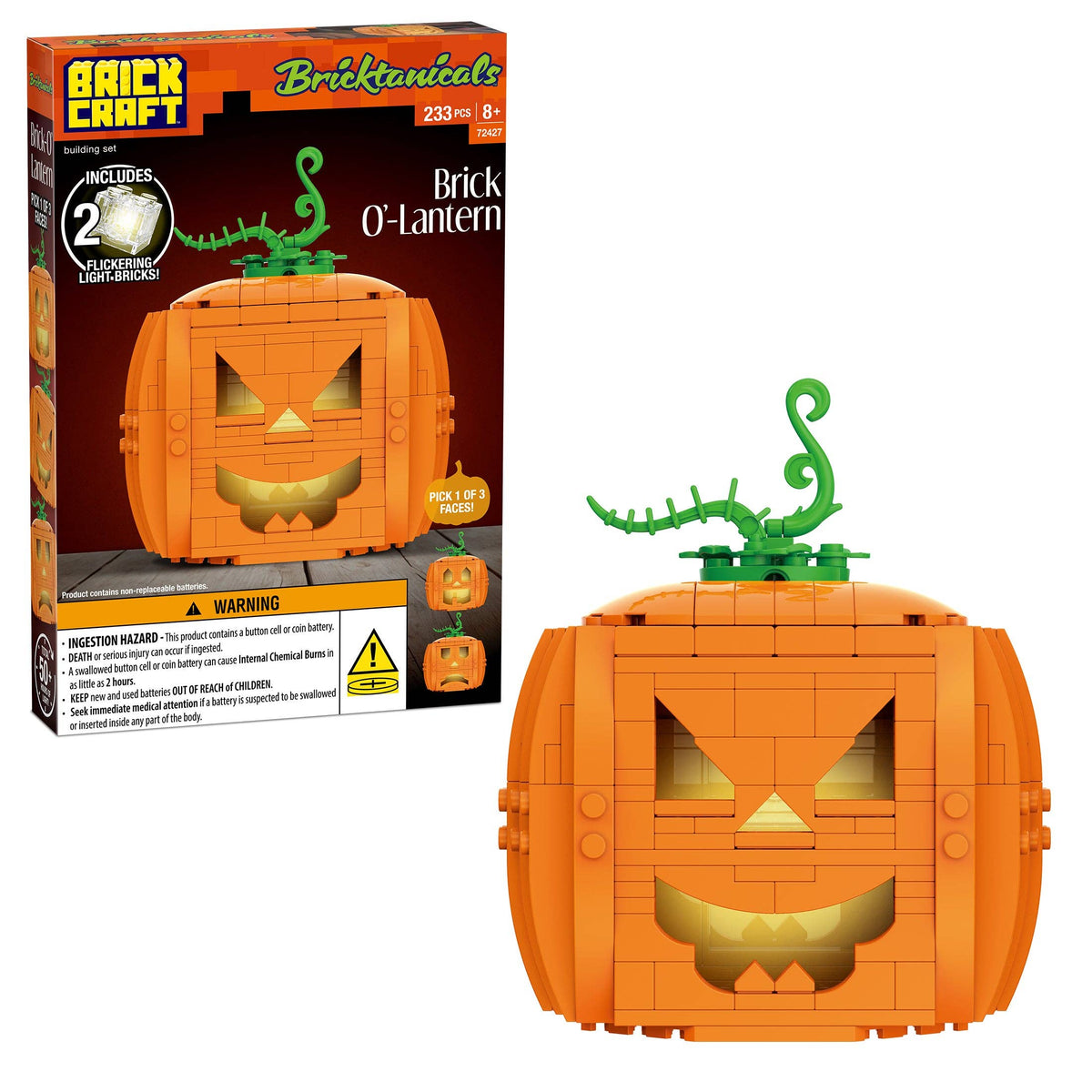 Jack-O-Lantern Pumpkin Halloween Building Set 233pc