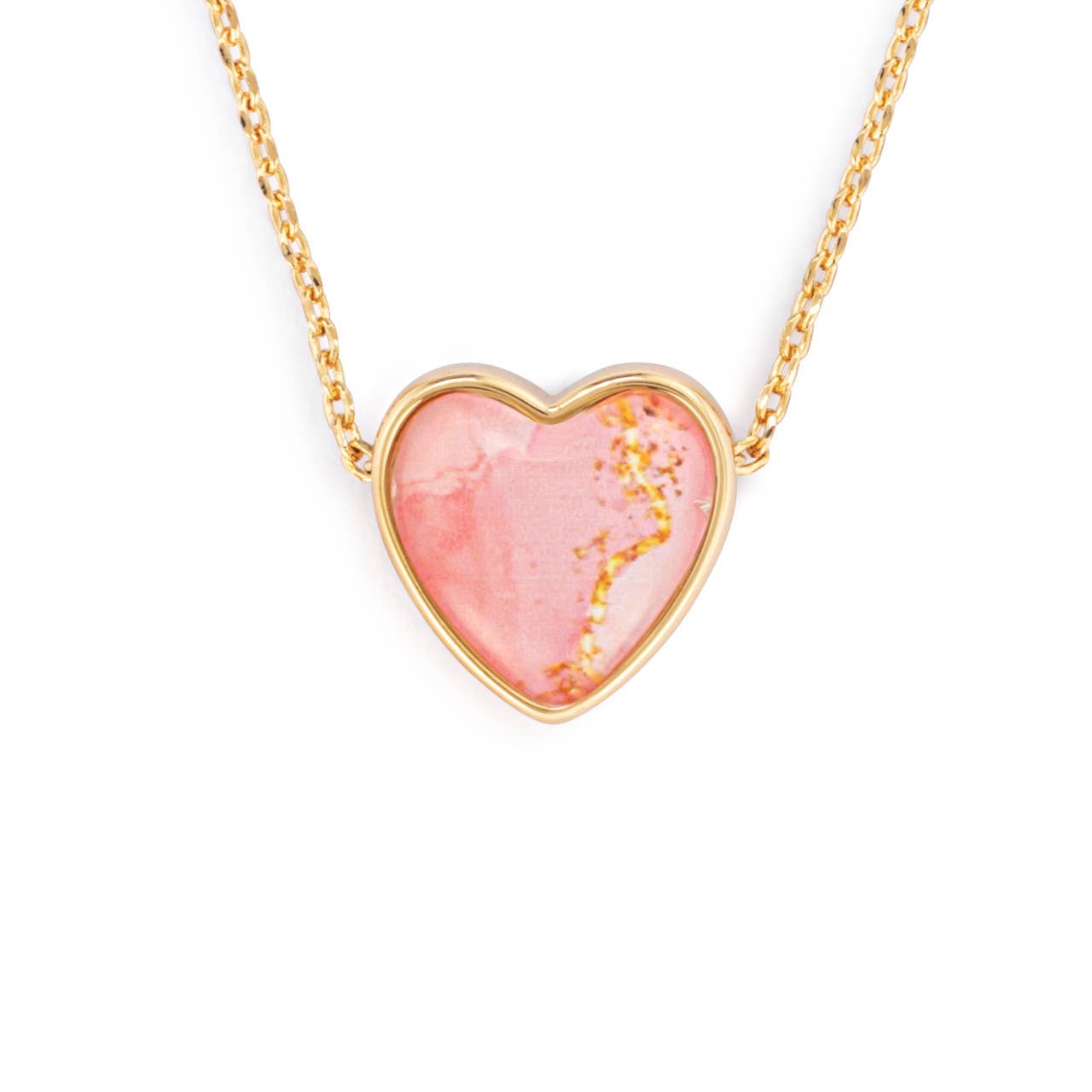 Art Heart Necklace - Be Courageous & Strong