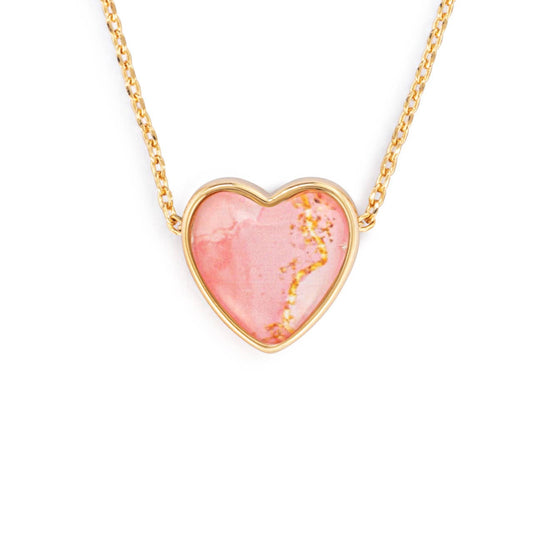 Art Heart Necklace - Be Courageous & Strong