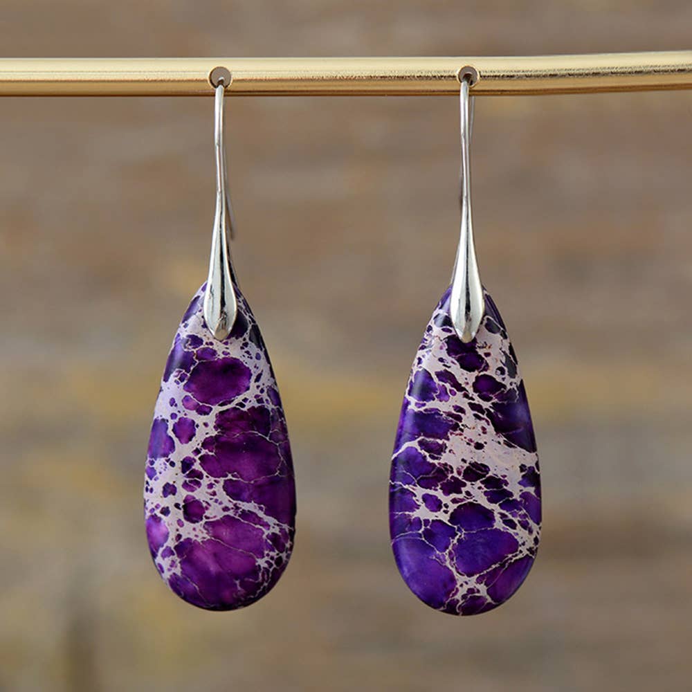 Bohemian Emperor Stone Droplet Pendant Earrings