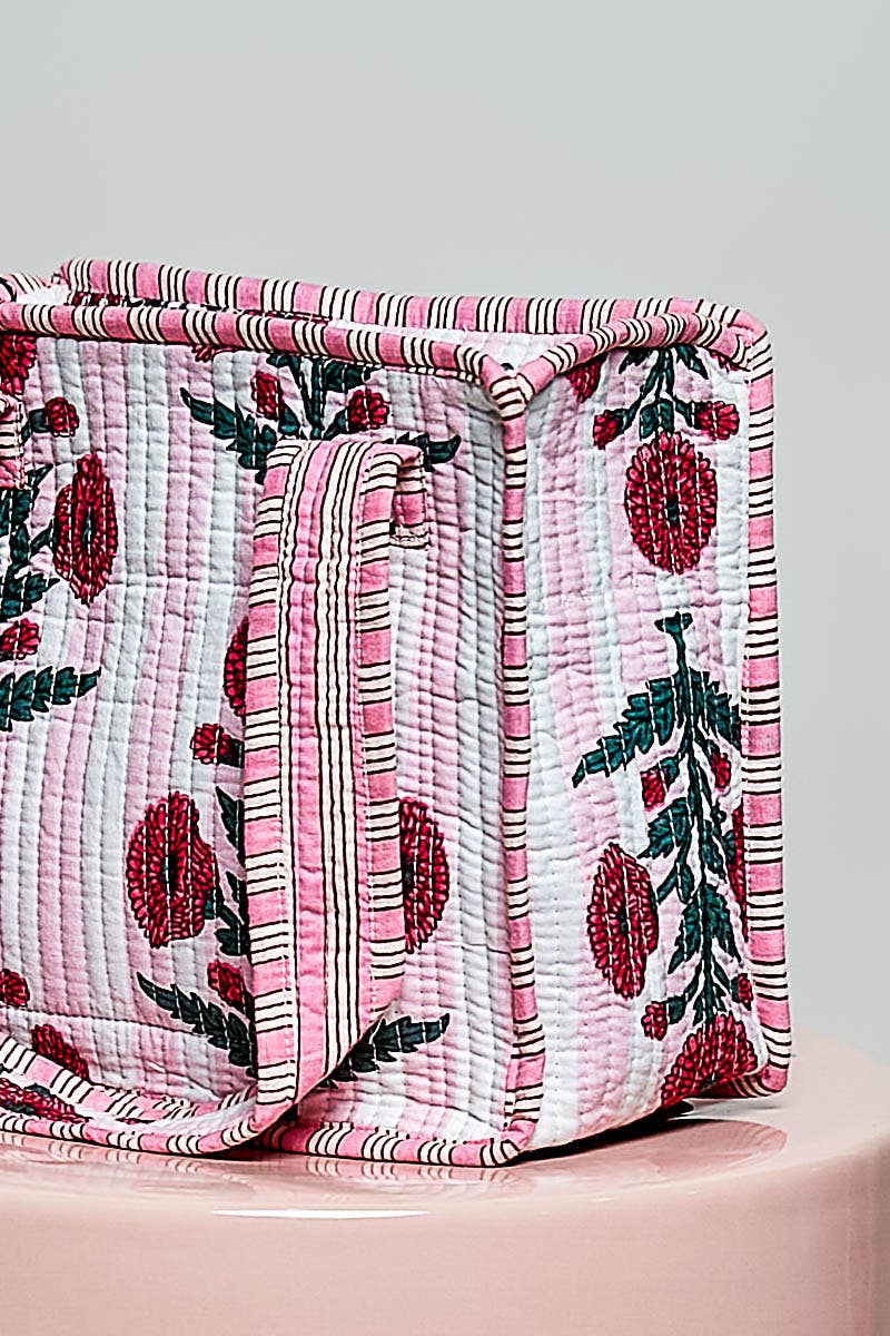 Essentials Mini Quilted Fabric Cube Bag