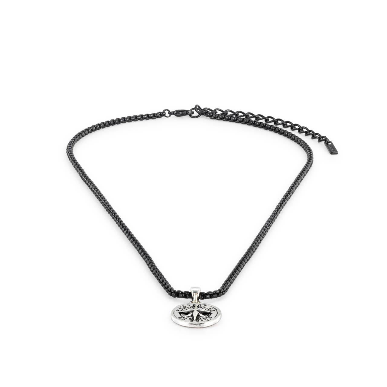 Men's Compass Neclace - Black