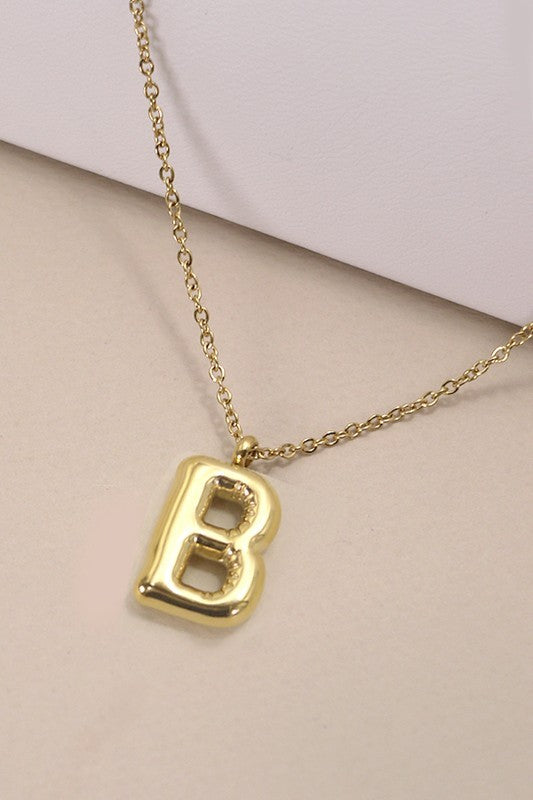 18K Stainless Steel Tarnish Free Initial Necklace