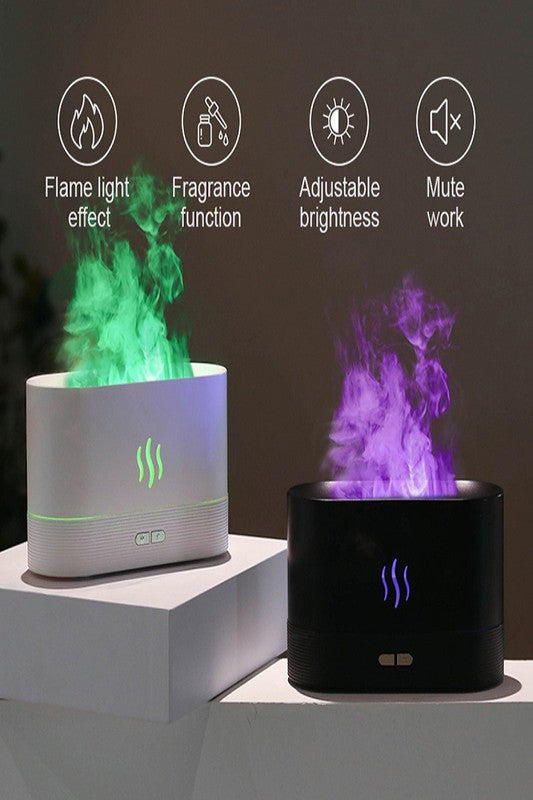 7 Colorful Flame Mini Humidifier Aroma Diffuser