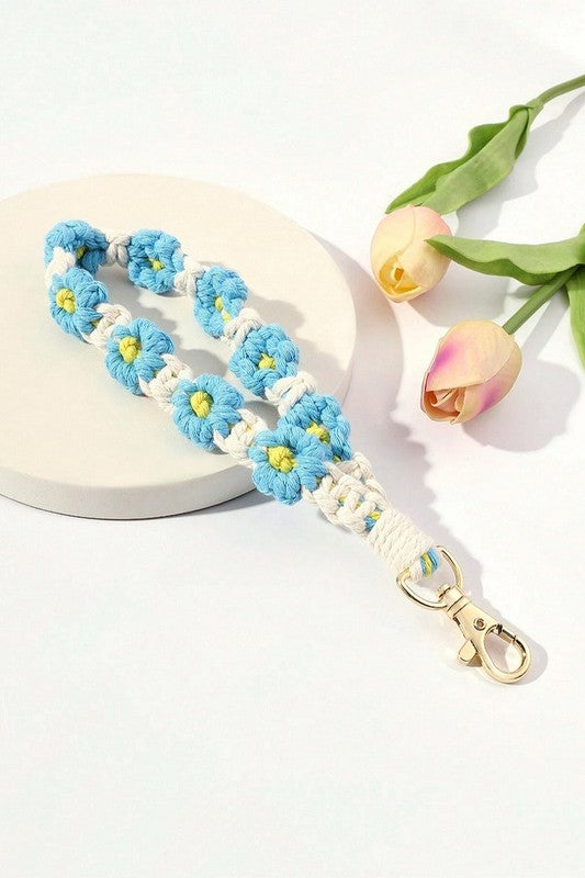 TIK TOK Daisy Flower Wristlet Keychain