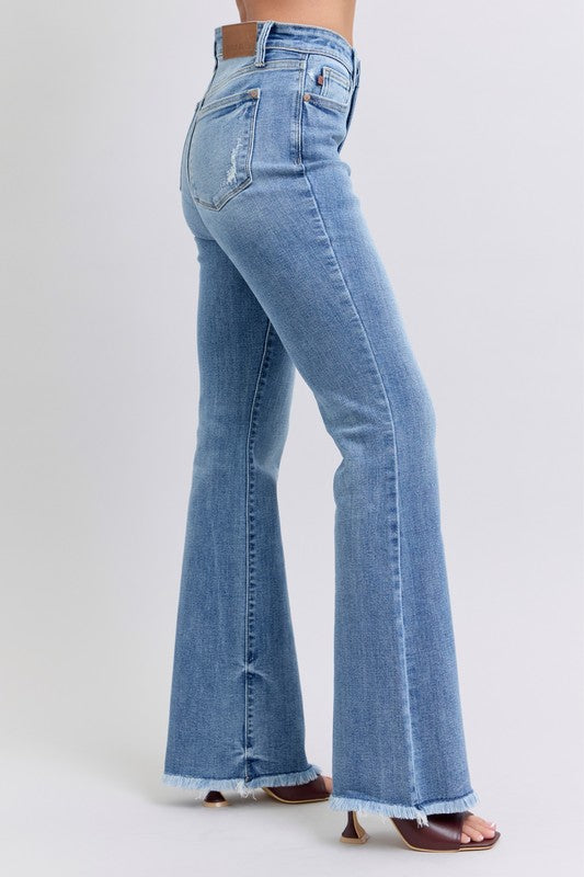 Judy Blue HW Bootcut with Fray Hem