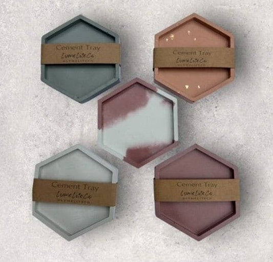 Hexagon Concrete Tray |Hexagon Tray| Decorative Tray