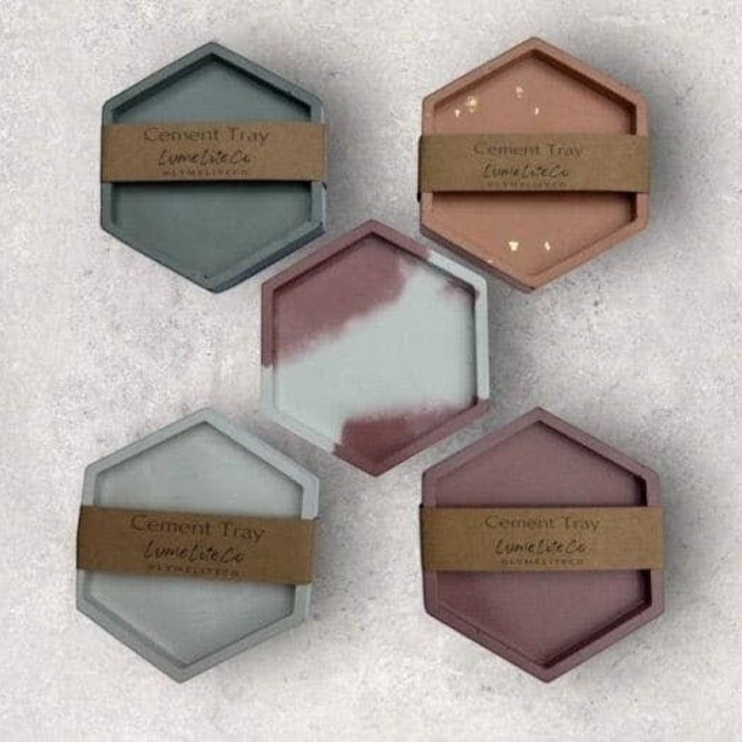 Hexagon Concrete Tray |Hexagon Tray| Decorative Tray