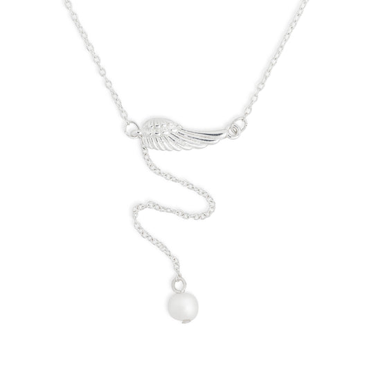 Dainty Wing Necklace - Silver