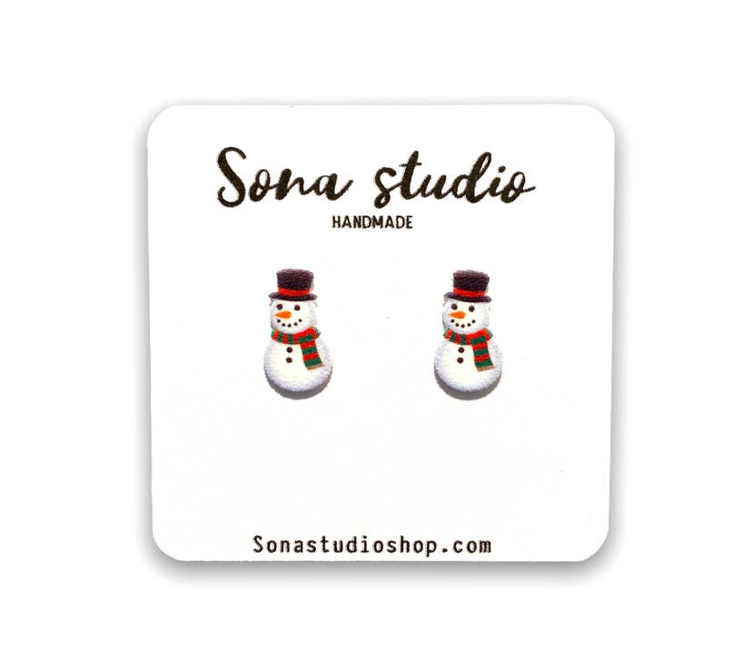 Snowman Earrings