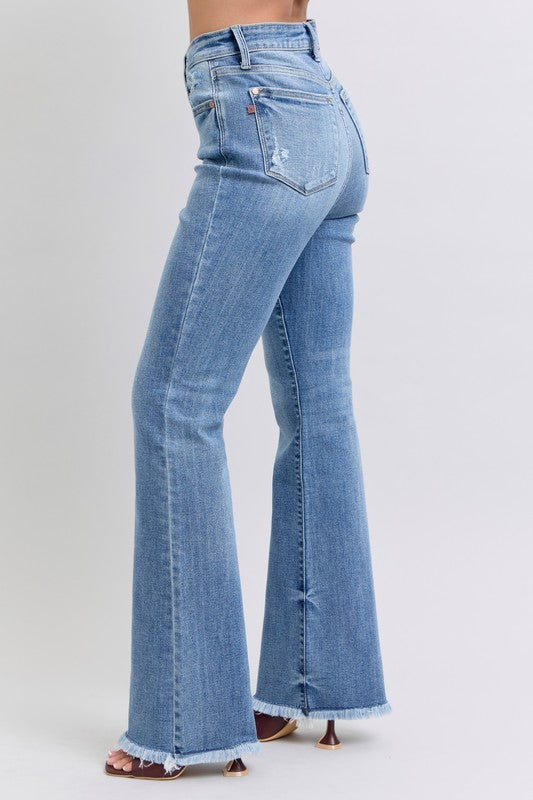 Judy Blue HW Bootcut with Fray Hem