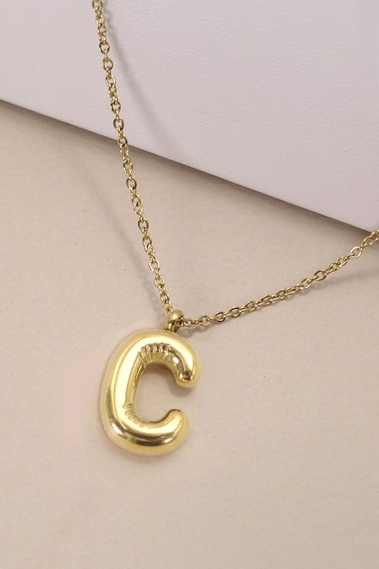 18K Stainless Steel Tarnish Free Initial Necklace