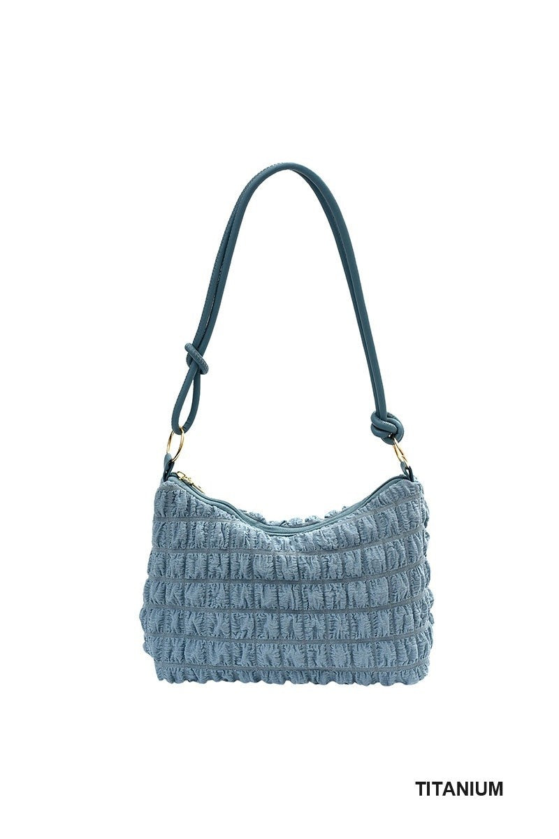 Cloud Puffy Pleated Crossbody Shoulder Bag