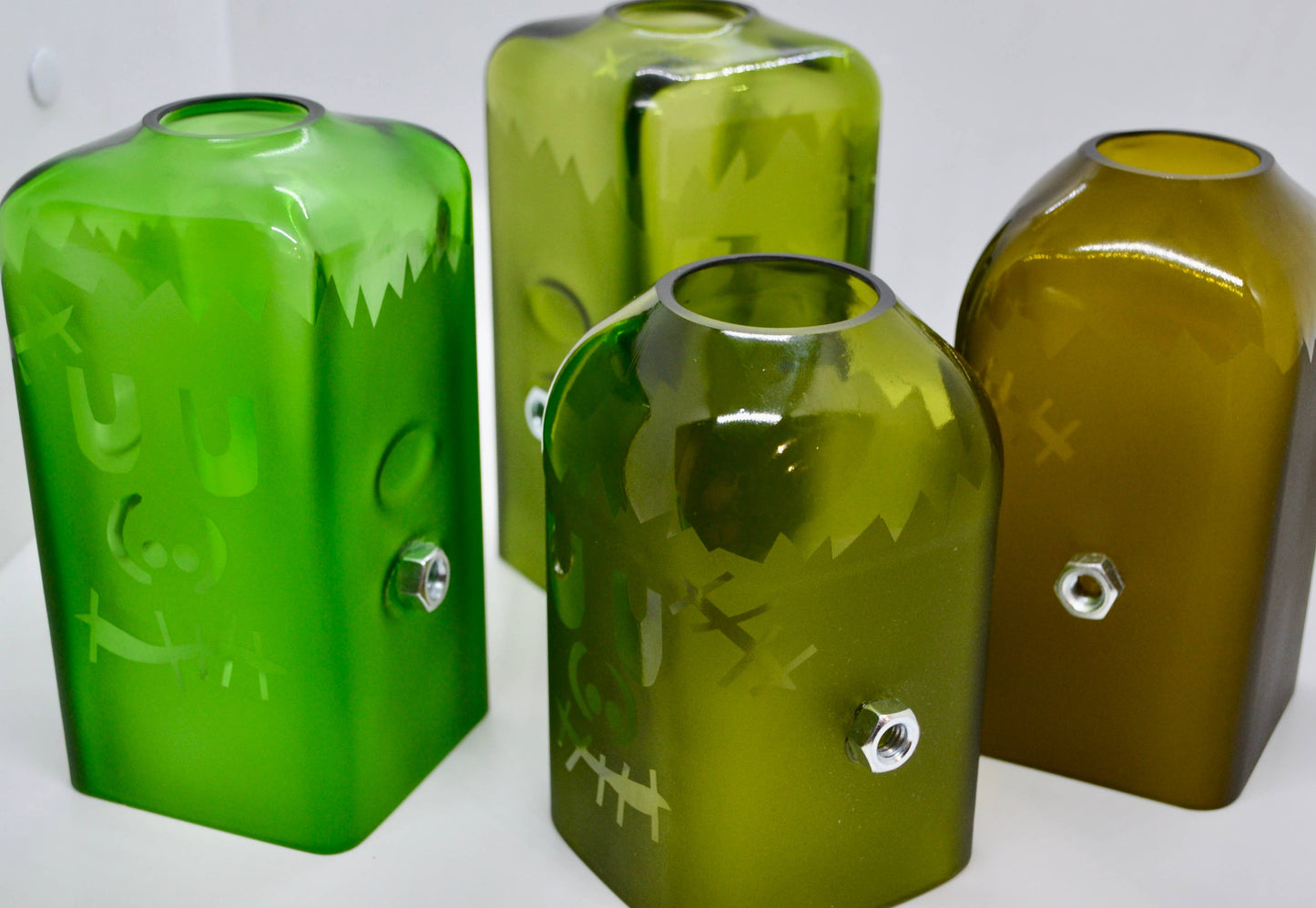 Halloween Candle Covers Made from Recycled Bottles