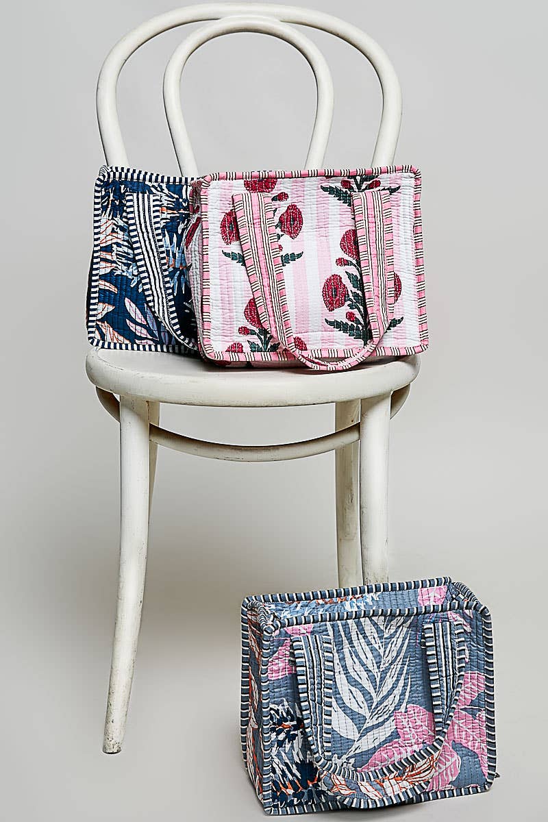 Essentials Mini Quilted Fabric Cube Bag