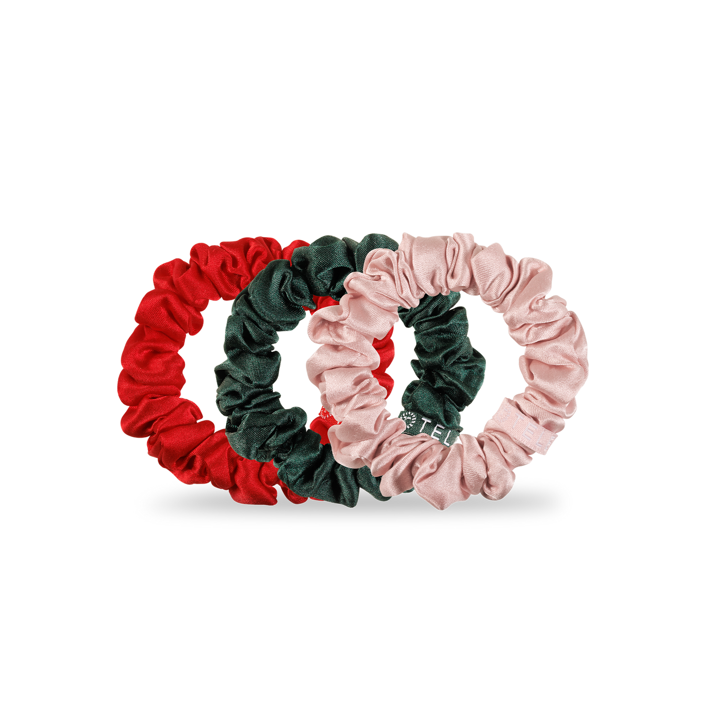 Silk Hair Scrunchie | Small | Poinsettia