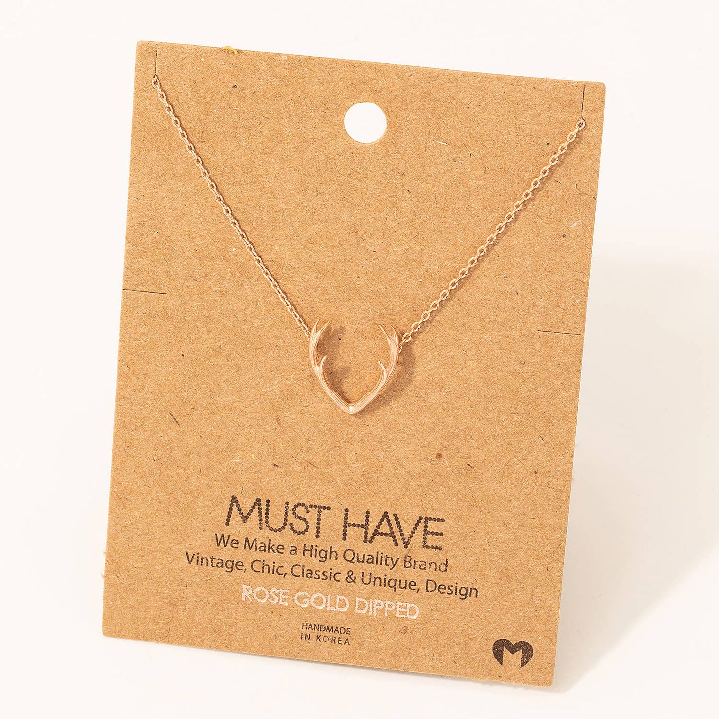 Classic Antler Pendant Necklace