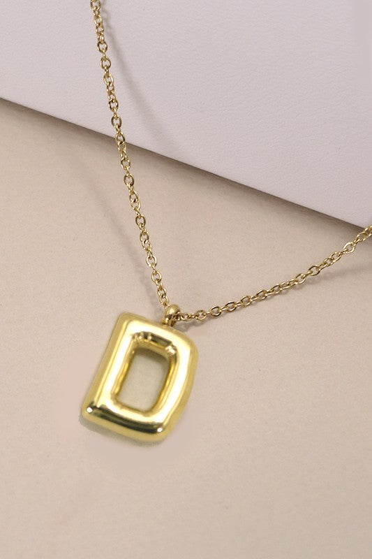 18K Stainless Steel Tarnish Free Initial Necklace