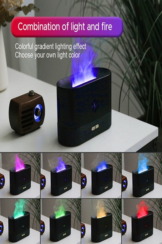 7 Colorful Flame Mini Humidifier Aroma Diffuser