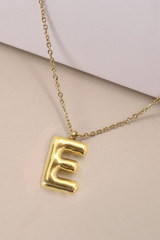 18K Stainless Steel Tarnish Free Initial Necklace